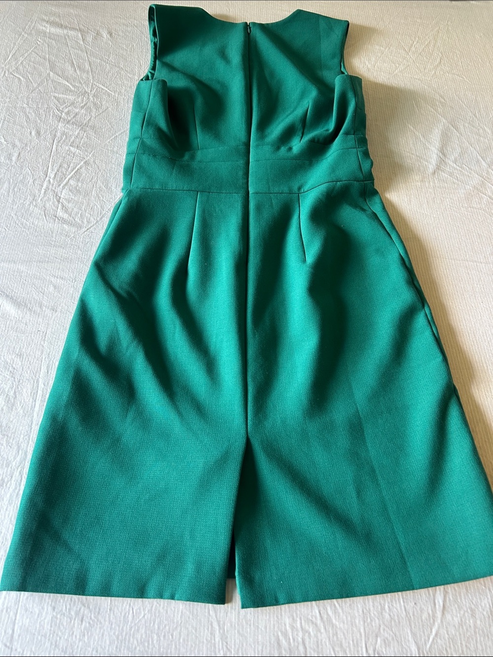 Ann Taylor Green Sleeveless V-Neck Sheath Midi Dress - Picture 7 of 7